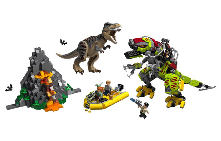 LEGO Jurassic World Collection Tyrannosaurus Rex Vs Mecha Dinosaur Building Blocks 716pcs 75938