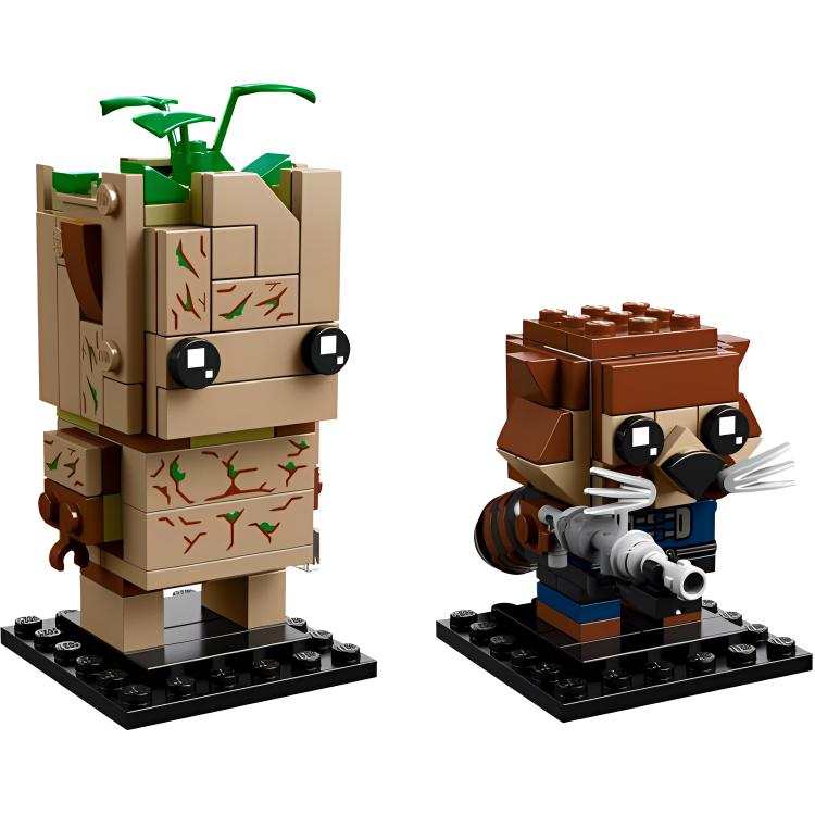 LEGO Brickheadz Groot Rocket Raccoon, Guardians Of The Galaxy Building Blocks 189 41626