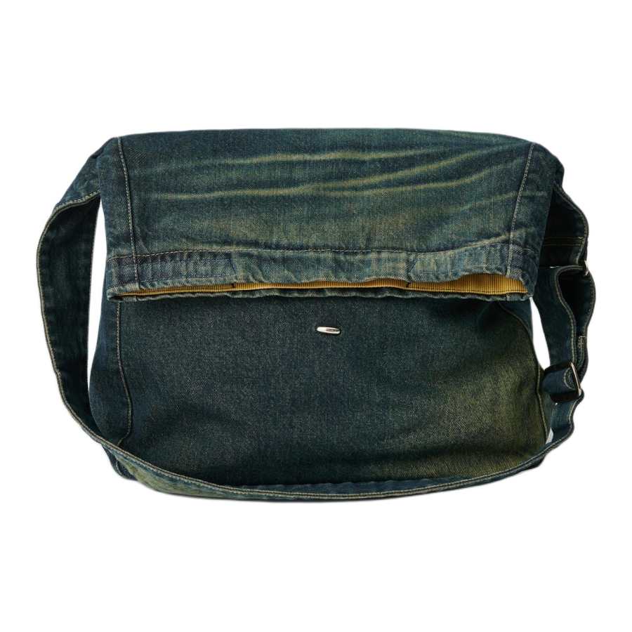 OUR LEGACY Cotton Crossbody Bag, Shoulder Bag Unisex Denim Blue