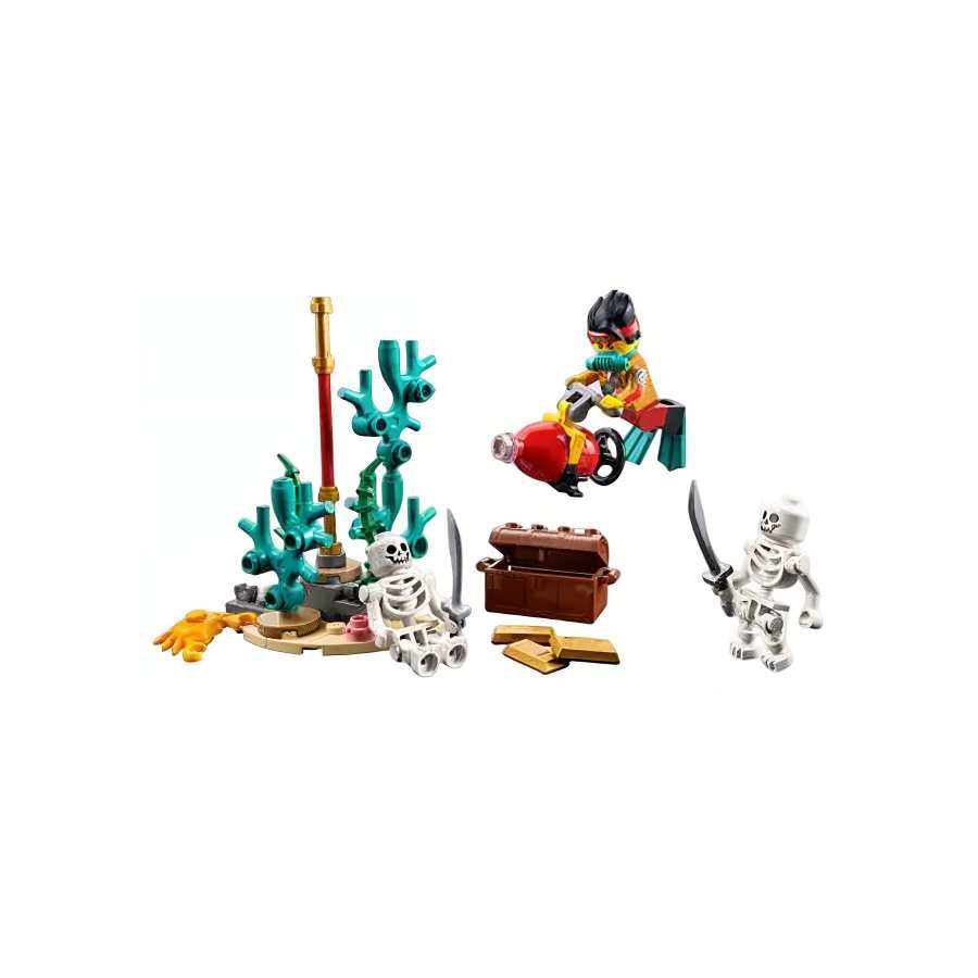 LEGO Little Monkey King Collection Goku Kid Underwater Adventure Building Set Building Blocks 57pcs LEGO 30562