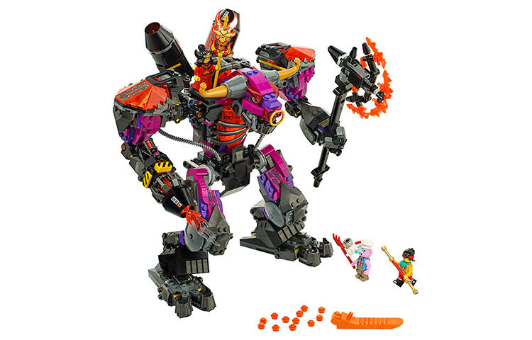 LEGO Monkie Kid Characters Toro King Flame Mecha, Limited Edition Building Blocks 1051pcs 80010