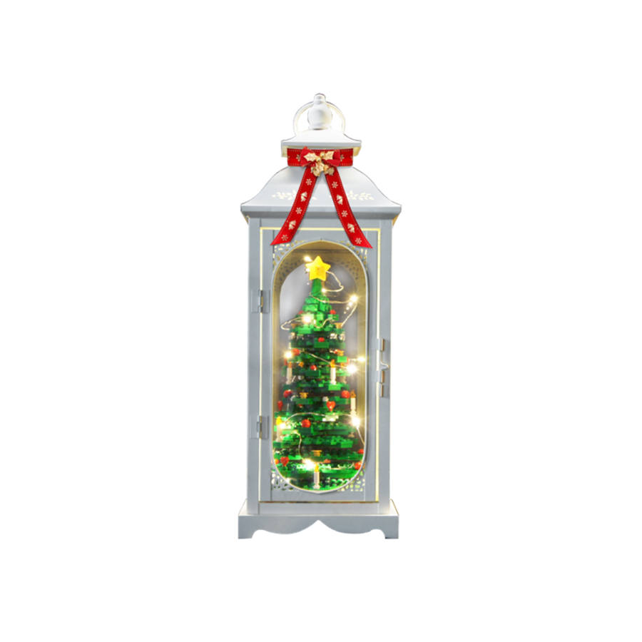 LEGO LEGO Creative Christmas Tree & White Mini Lantern Unibody Version A Building Blocks 1 40573 Display Case 3