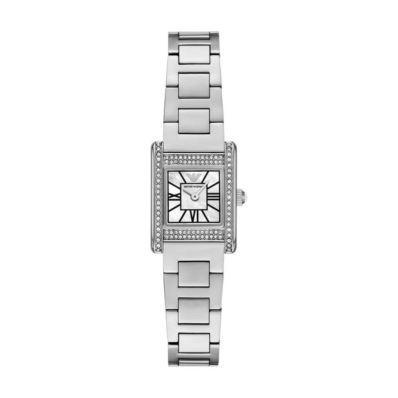 EMPORIO ARMANI Wrist Watches Quartz Movement Stainless Steel Strap 26mm White Dial Women's Watch