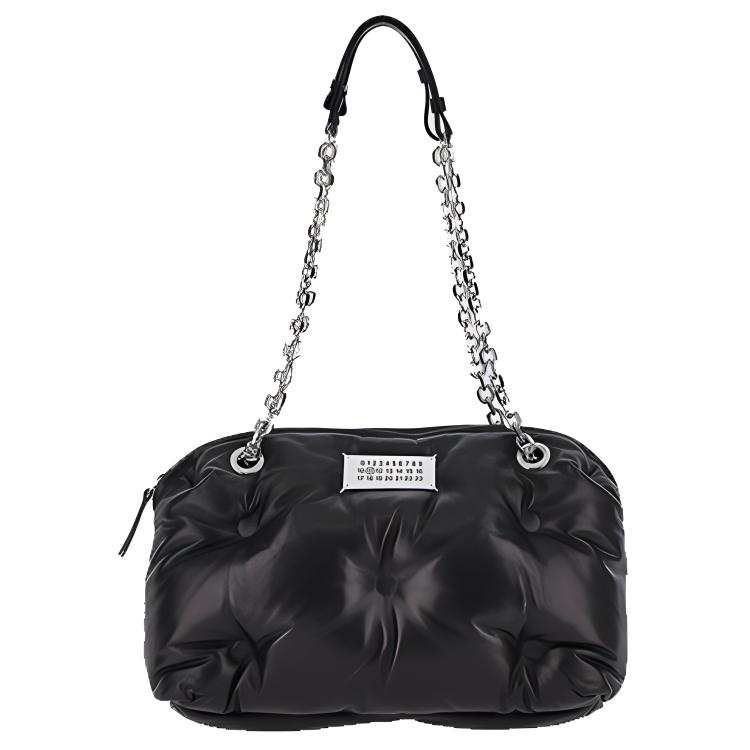 Maison Margiela Glam Slam Sheepskin Cloud Bag, Pillow Bag, Handbag, Shoulder Bag Women's Black