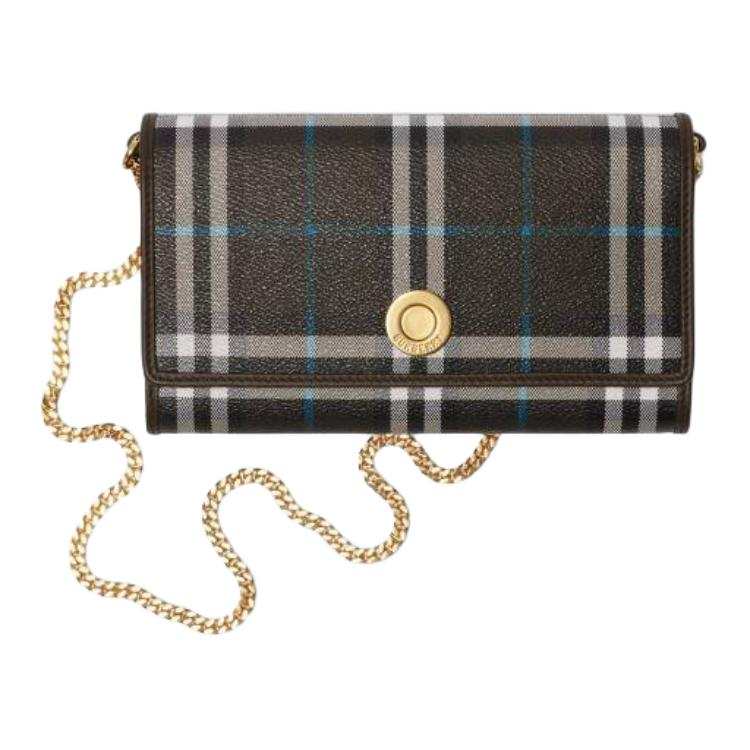 Burberry Calfskin Shoulder Bag Women's Black