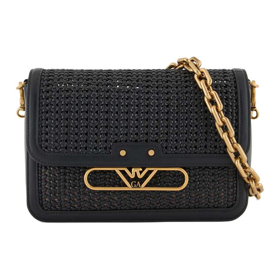 EMPORIO ARMANI Leather Crossbody Bag, Shoulder Bag Women's Black