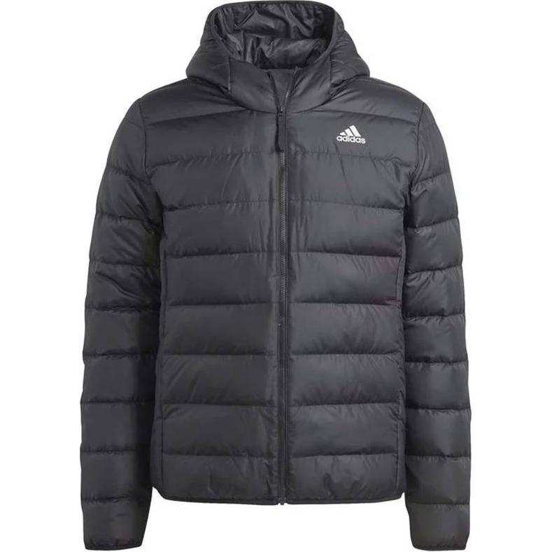 Adidas Adidas Clothing Down Jackets Men's Black Hooded Moderate