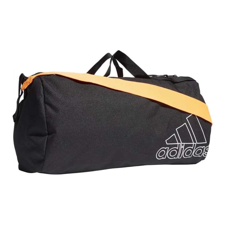 Adidas Adidas Polyester Travel Bag Unisex Black & Yellow