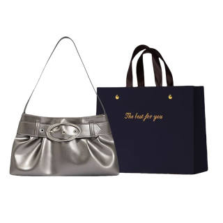 ZUONU Pu Shoulder Bag Women's Black/Silver Gray/Blue