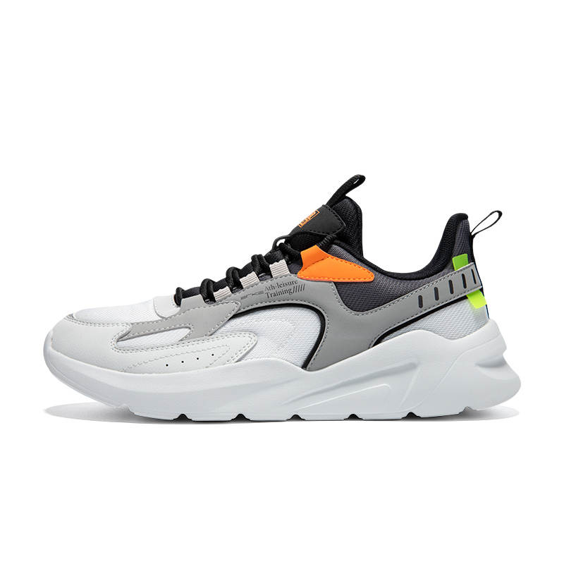 Erke Cushioning Breathable Lightweight Low top Casual Shoes Men's White Gray Black