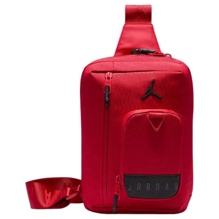 Jordan Jordan Polyester One Shoulder Crossbody Sling Bag Unisex Red