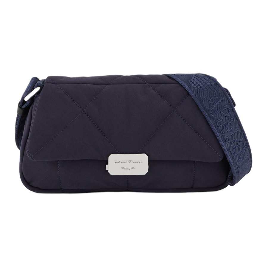 EMPORIO ARMANI Nylon Baguette Bag Shoulder Bag Medium Women's Blue