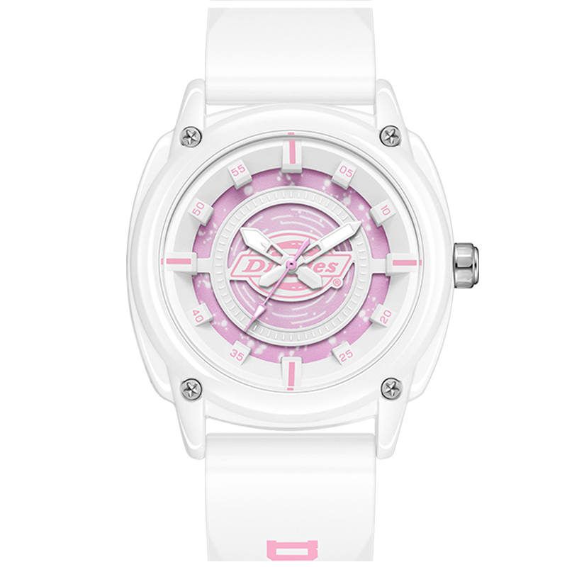 Dickies Galaxy Starry Sky Collection Wrist Watches Quartz Movement Silicone Strap White Dial Unisex Box Limited Edition