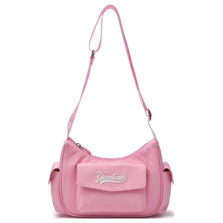 MLB New York Yankees Nylon Hobo Bag Shoulder Bag Women's Pink