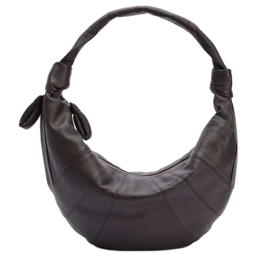 Lemaire Croissant Leather Croissant Bag, Croissant Bag, Croissant Bag, Handbag, Shoulder Bag Women's Dark Chocolate