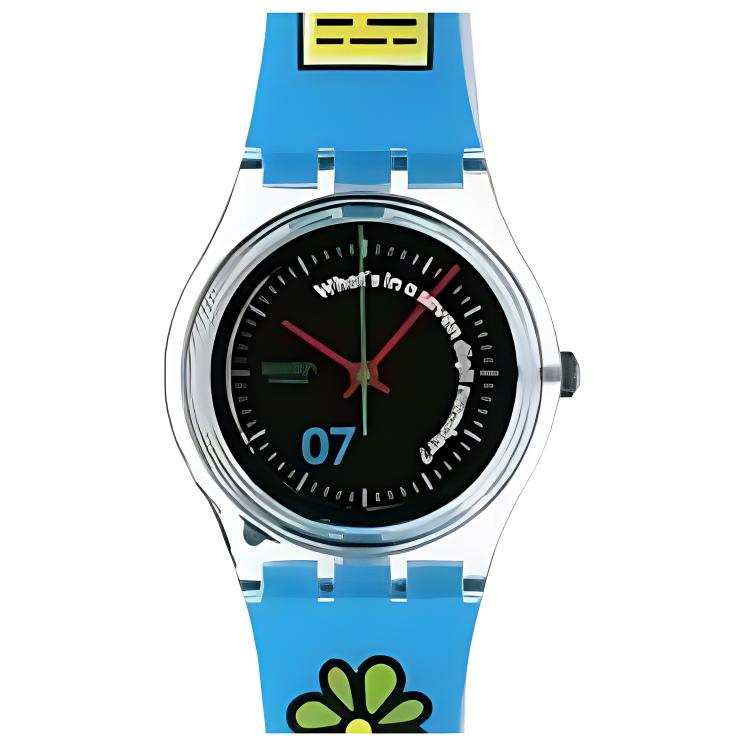 SWATCH Unisex 34mm Black Watch SKK125