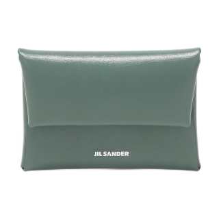 JIL SANDER Calfskin Coin Purse Women's Dark Green