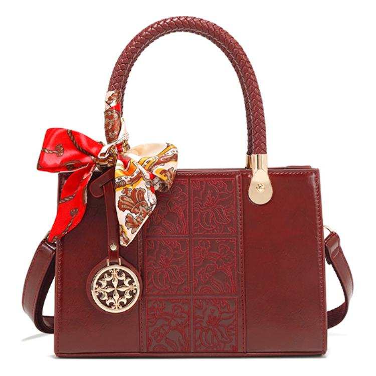PAYOT Microfiber Synthetic Leather Wedding Bag Handbag Regular Women's Burgundy