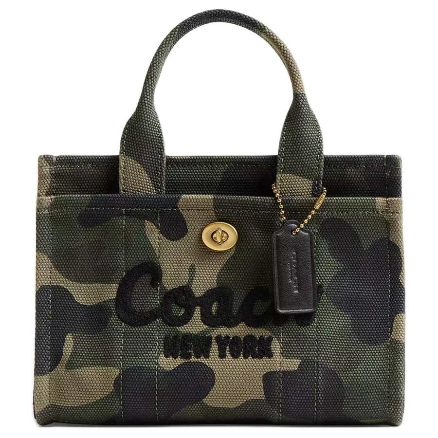 COACH Cargo Canvas Tote Bag, Shopping Bag, Handbag Small Women's Camouflage
