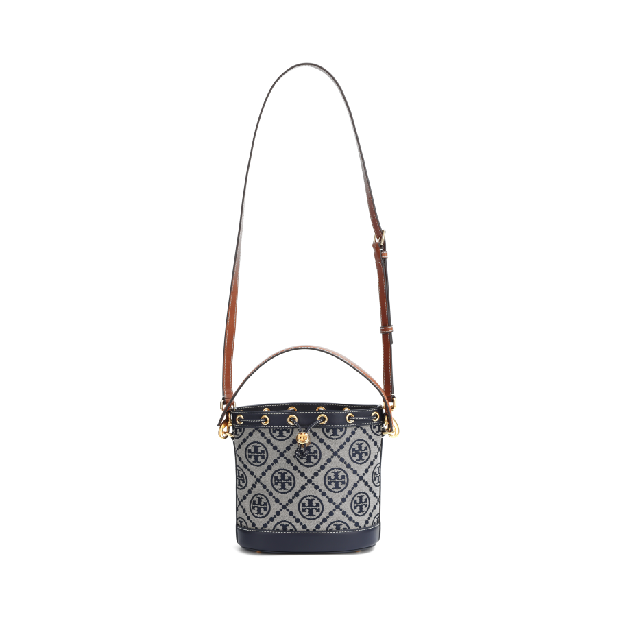 TORY BURCH TORY BURCH T Monogram Bucket Bag Tory Navy