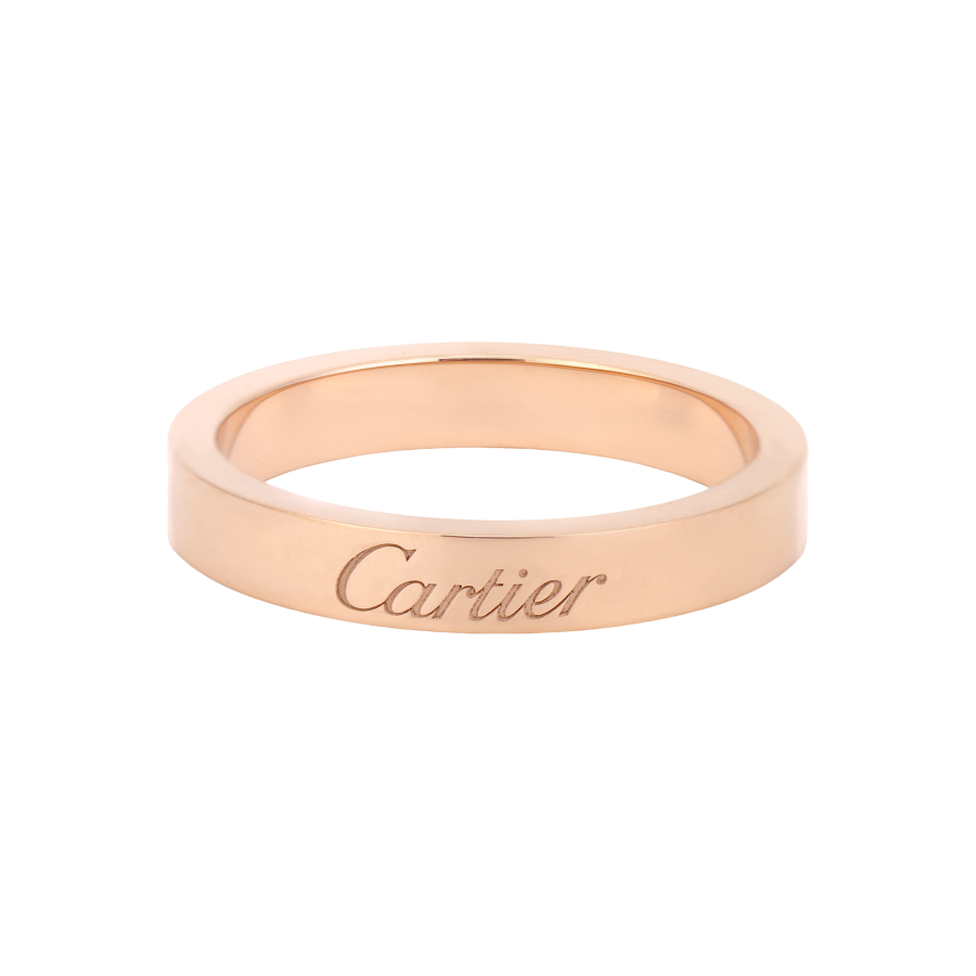 CARTIER C DE CARTIER 18K Gold Rings Unisex Rose Gold