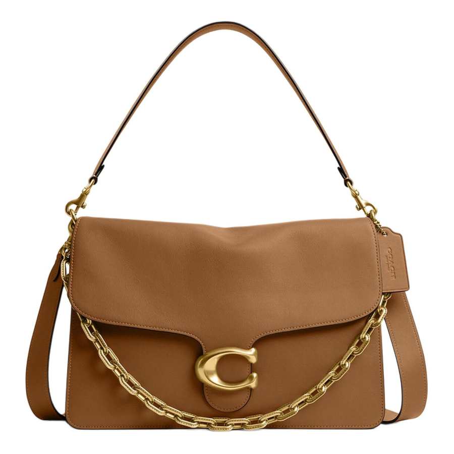 COACH ChainTabby Leather Crossbody Bag, Shoulder Bag Large Women's Mel Brown