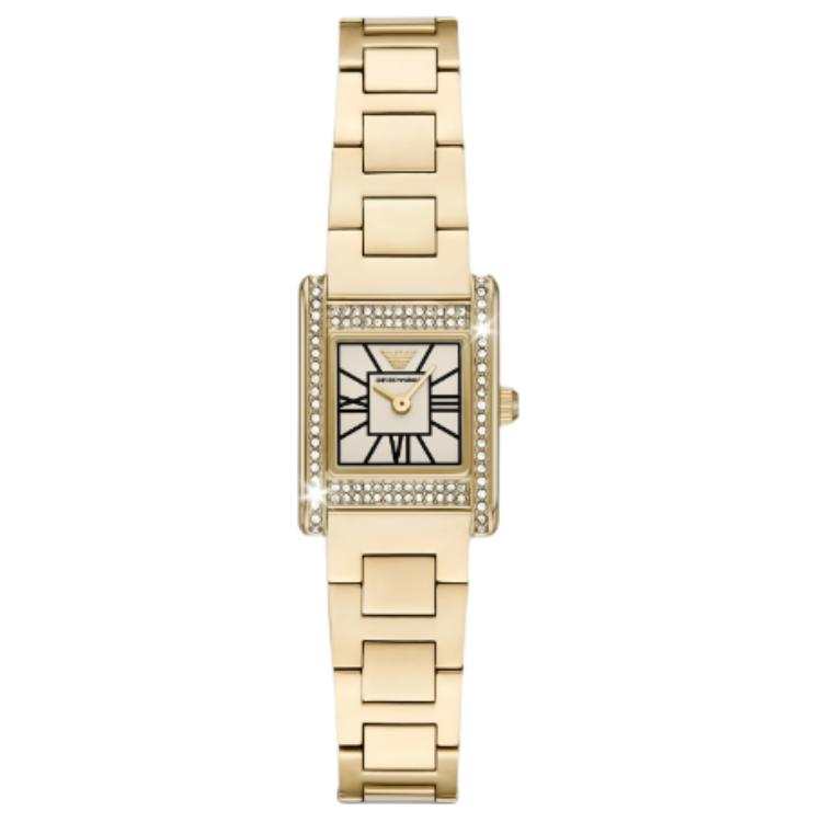 EMPORIO ARMANI Wrist Watches Quartz Movement Stainless Steel Strap 20*26mm Beige Watch Dial Unisex