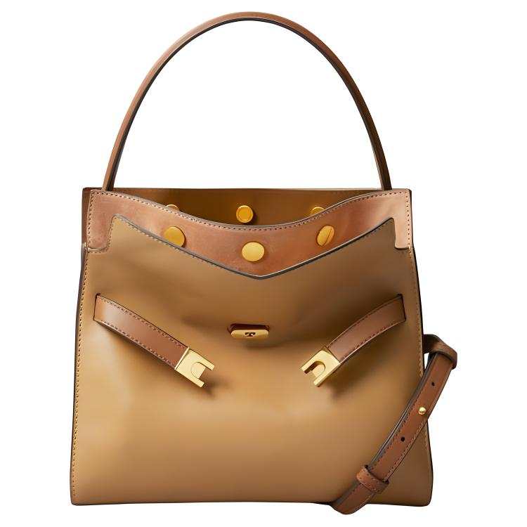 TORY BURCH TORY BURCH Lee Radziwill Small Double Bag Tiramisu