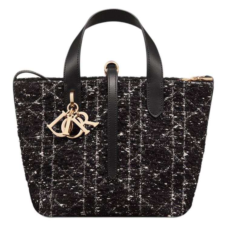 DIOR Toujours Cotton Native Bag, Shoulder Bag, Crossbody Bag, Handbag Small Women's Black