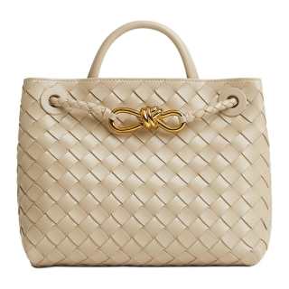 Bottega Veneta Andiamo Sheepskin Shoulder Bag, Crossbody Bag, Handbag Small Women's Light Umber