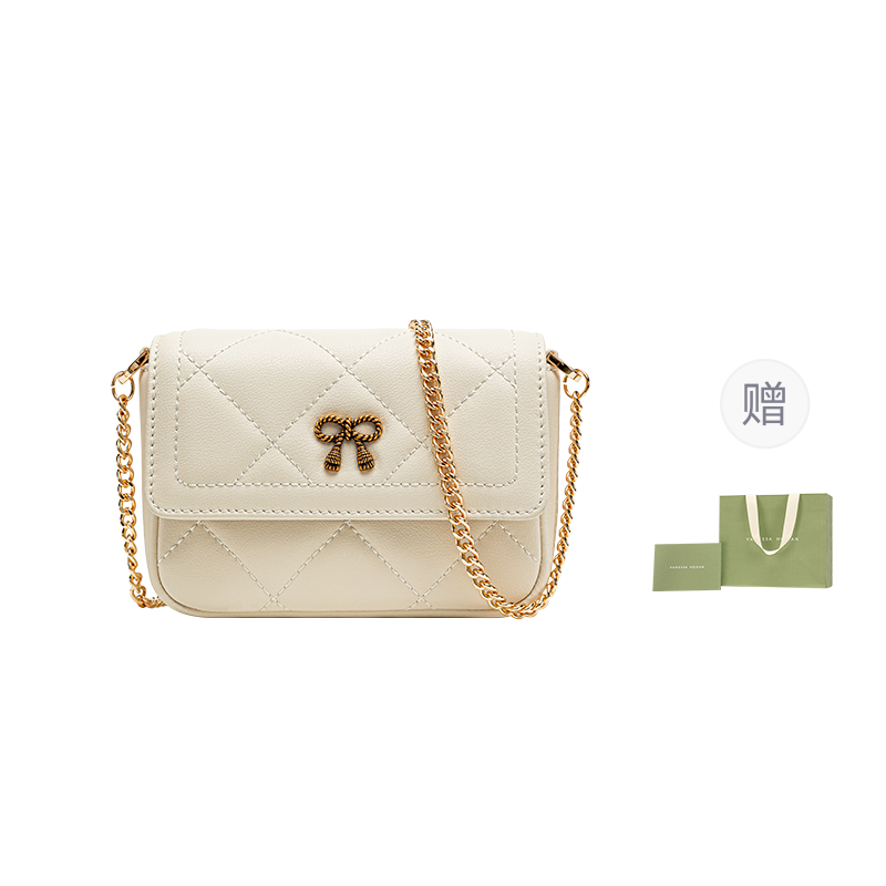 VANESSA HOGAN Cow Leather Crossbody Bags Mini Women's Ecru