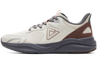 PEAK Light Leap Low top Casual City Commuting Running Shoes Men's Canvas White Dark Gray