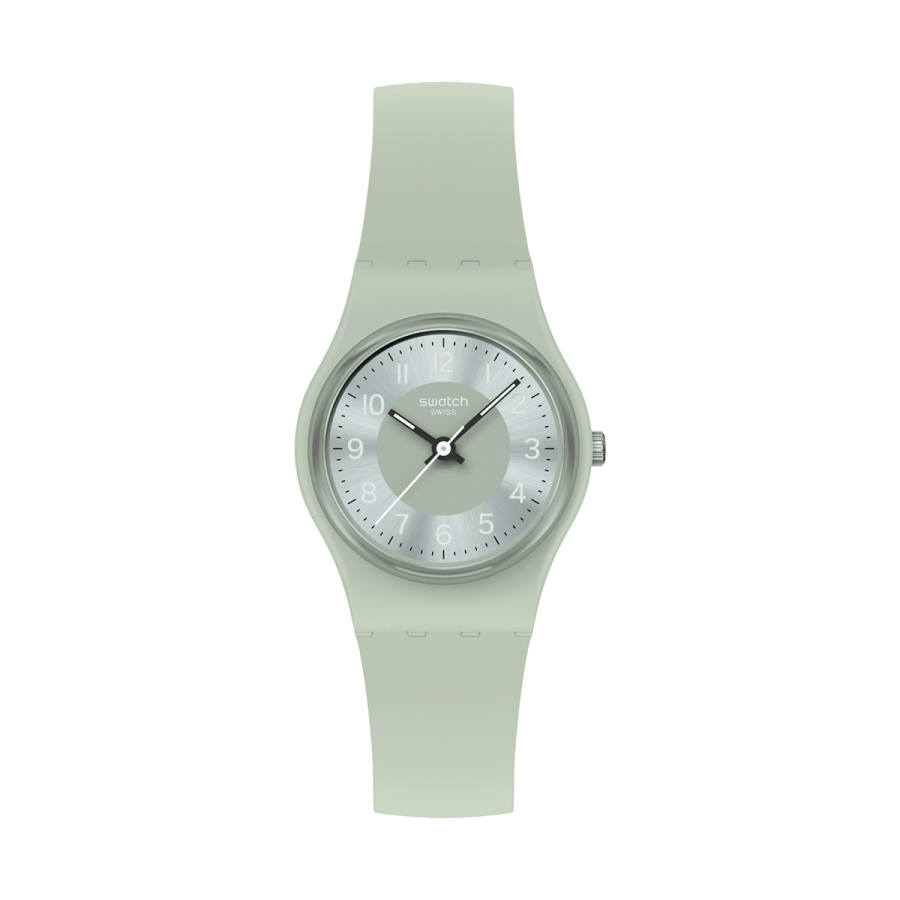 SWATCH Lady Collection Quartz Movement Women's Watch Green Dial Plastic Watch Case Plastic Strap
