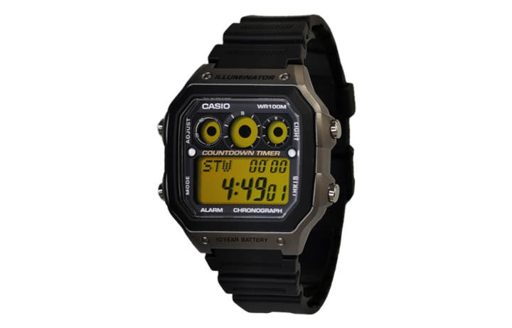CASIO CASIO Custom Collection Quartz Movement Resin Strap Watch Men's Watches Yellow Watch Dial