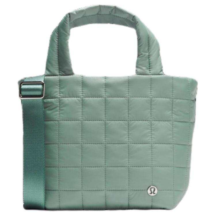 Lululemon Quilted Nylon Tote Bag, Shopping Bag, Handbag Small Women's Crater Blue