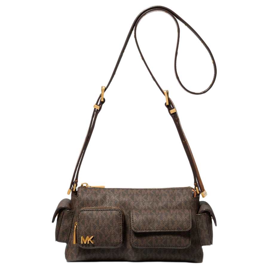 MICHAEL KORS DAKOTA Artificial Leather Shoulder Bag, Crossbody Bag Small Women's Dark Brown