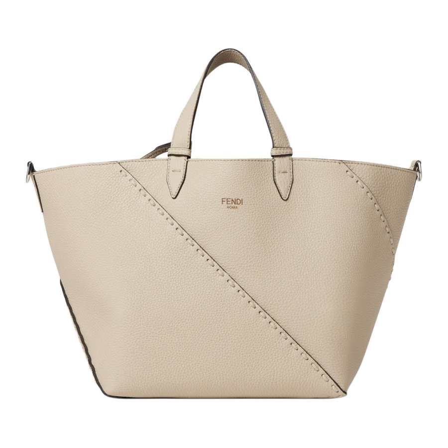 FENDI Calfskin Shoulder Bag, Crossbody Bag, Handbag Small Men's White