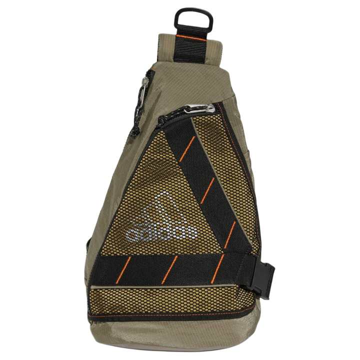 Adidas Adidas Polyester One Shoulder Crossbody Sling Bag Men's Army Green