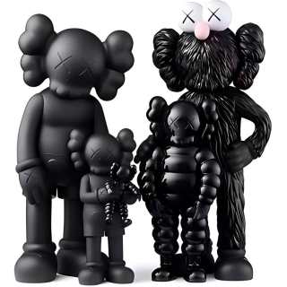 KAWS TOKYO FIRST FAMILY Black Trendy Figures 34cm