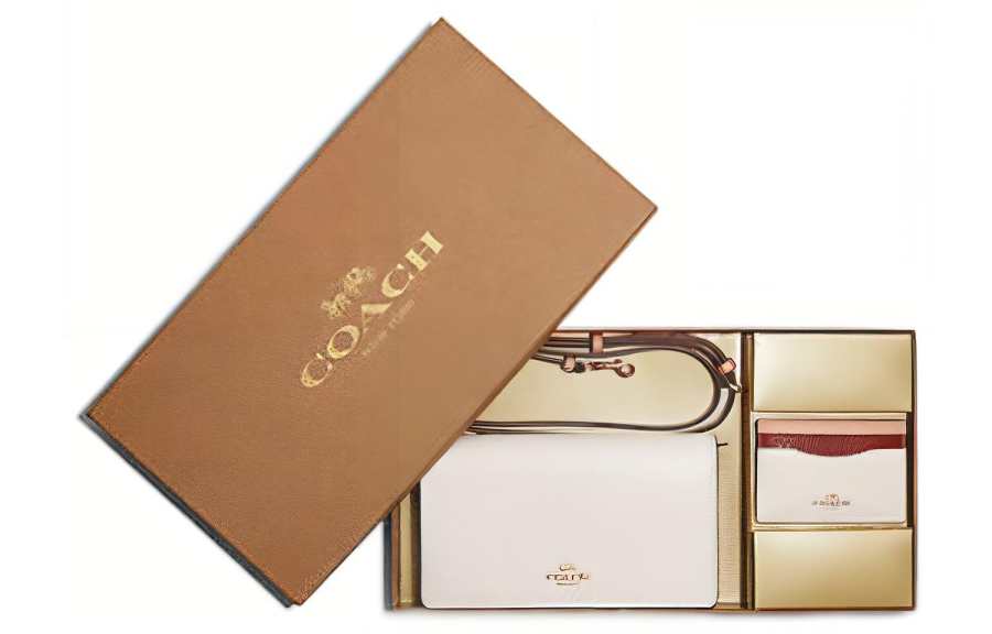COACH COACH Boxed Pebbled Leather Gift Box Set Women's