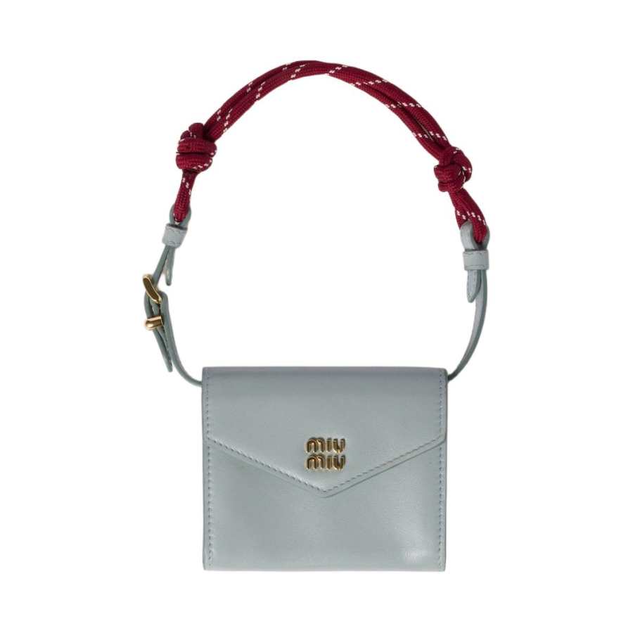 MIU MIU Calfskin Handbag Women's Blue