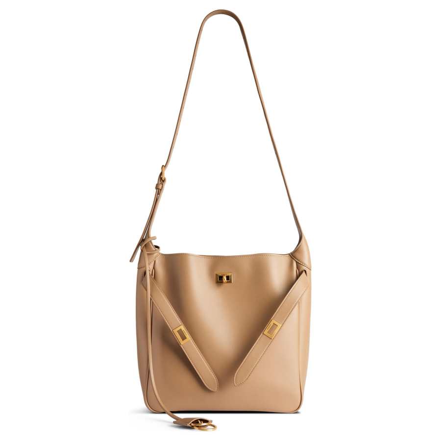 Balenciaga Bel Air Calfskin Shoulder Bag Small Women's Brown