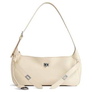 Balenciaga Bel Air Calfskin Handbag, Shoulder Bag Small Women's Ecru