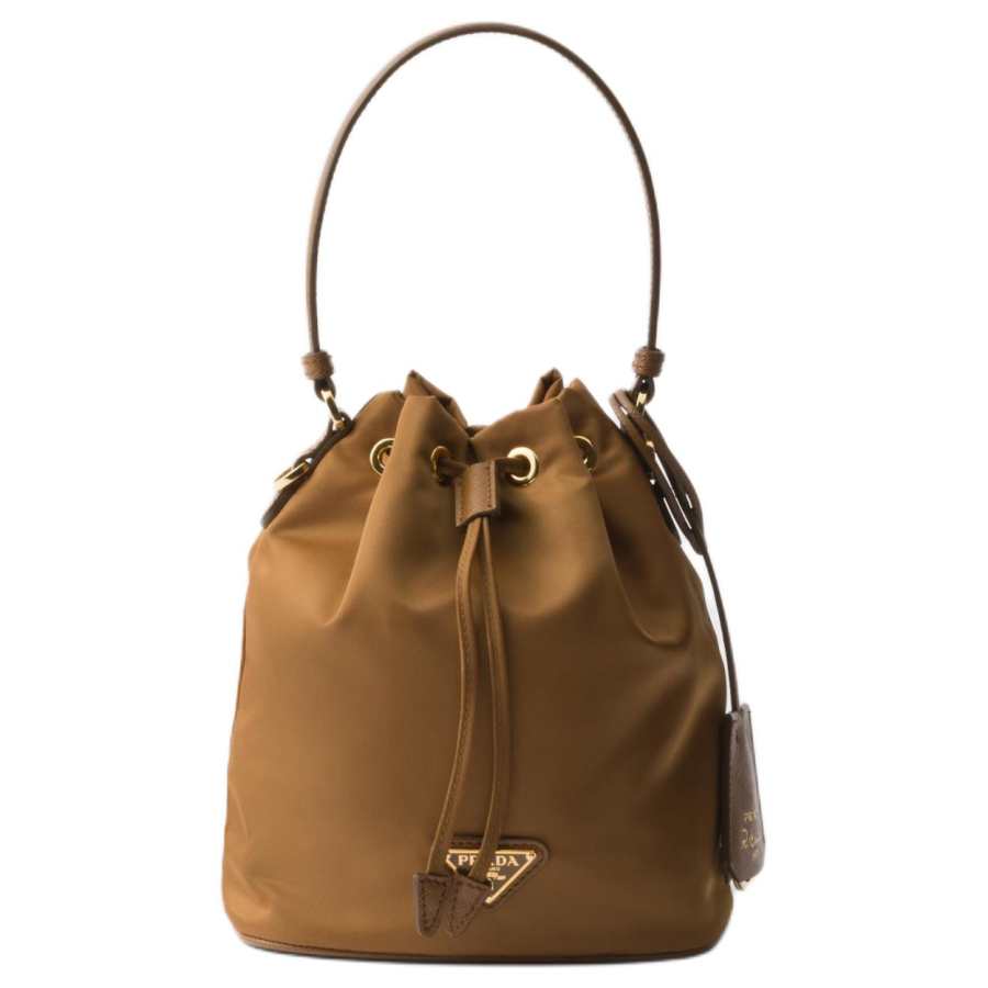 PRADA Re Edition Polyamide Bucket Bag, Shoulder Bag, Crossbody Bag, Handbag Mini Women's Brandy
