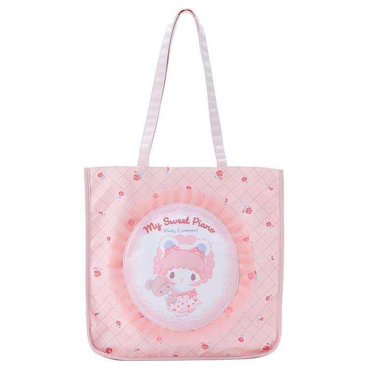 Sanrio Polyester Tote Bag, Shopping Bag, Handbag, Shoulder Bag Women's Pink