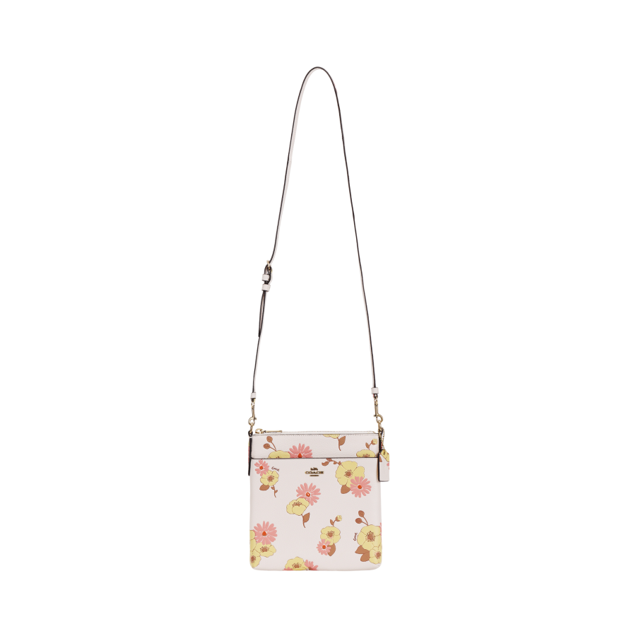 COACH Kitt Pebbled Leather Crossbody Bags Small Women's White