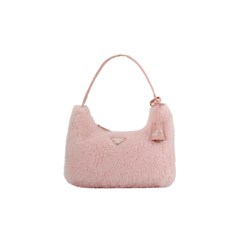 PRADA PRADA Wool Handbag, Shoulder Bag Mini Women's Pink