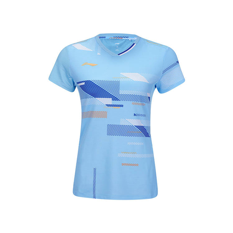 Li-Ning Li Ning Badminton Collection Regular T Shirt Women's Moon White Blue