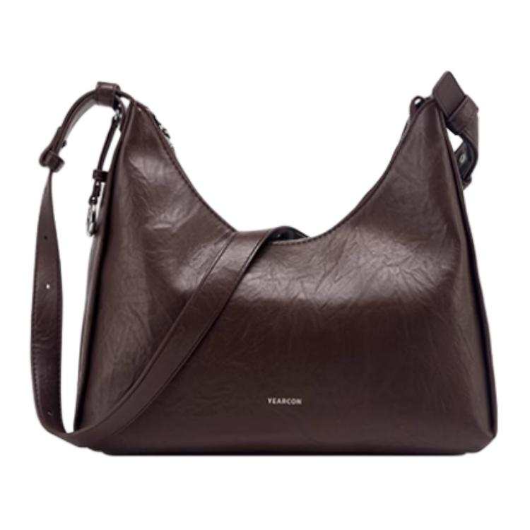 YEARCON Synthetic Leather Tote Bag, Shopping Bag, Crossbody Bag, Shoulder Bag Medium Women's Coffee