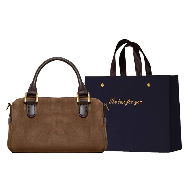 ZUONU Pu Pillow Bag, Boston Handbag Regular Women's Cocoa Coffee